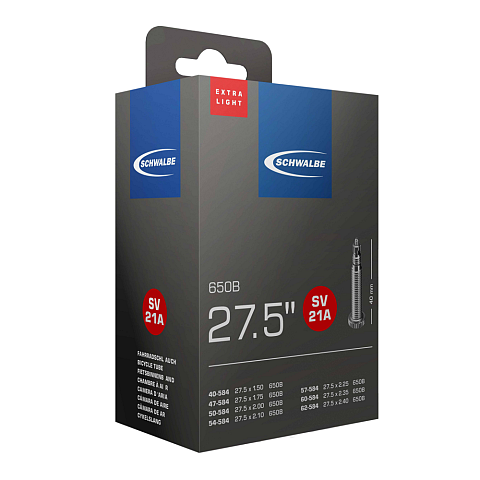 Schwalbe 10400163 Fahrradschlauch Presta-Ventil 27.5" 40 - 62 mm