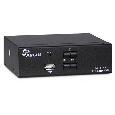 Inter-Tech AS-21HA HDMI Tastatur/Video/Maus (KVM)-Switch Schwarz