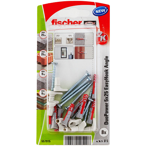 Fischer 557915 Schraubanker/Dübel 8 Stück(e) Schrauben- & Dübelsatz 25 mm
