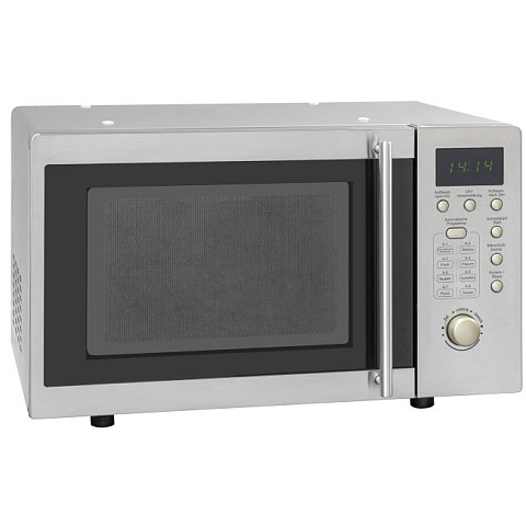 Exquisit MW 800 G-3 Inox Grau Kombi-Mikrowelle Arbeitsplatte 20 l 800 W