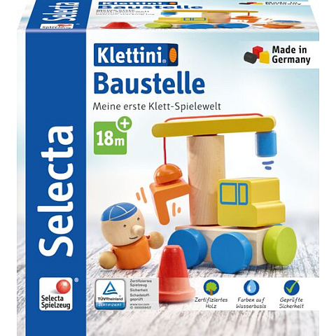 Schmidt Spiele Baustelle, Klett-Stapelspielzeug, 8 Teile