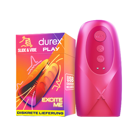 Durex Play Slide & Vibe Männlicher Streichler Pink Silikon