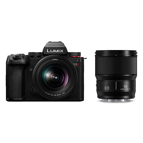 Panasonic Lumix S5II + S 20-60MM F3.5-5.6 + 50mm F1.8 MILC 24,2 MP CMOS 12000 x 8000 Pixel Schwarz