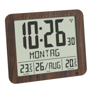 TFA-Dostmann Radio-controlled clock with outdoor and indoor temperature 60.4518