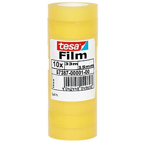 TESA 57387-00001-00 Schreibwaren-Klebeband 33 m Transparent 10 Stück(e)
