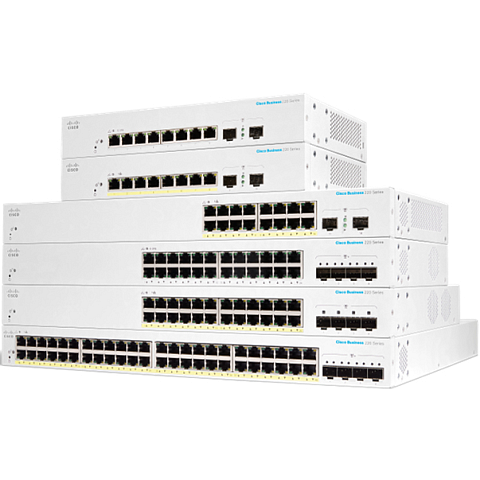 Cisco CBS220-8FP-E-2G-EU Netzwerk-Switch Managed L2 Gigabit Ethernet (10/100/1000) Power over Ethernet (PoE) Weiß