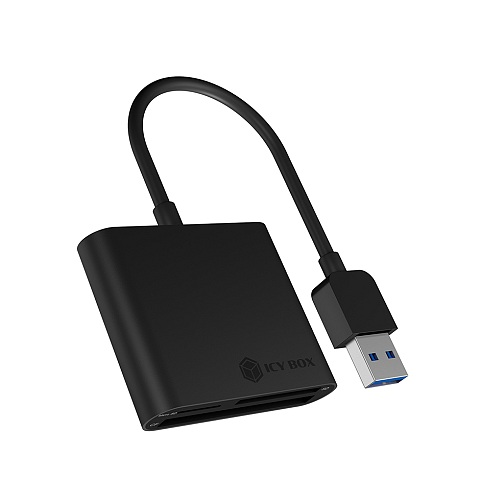 ICY BOX IB-CR301-U3 Externer Multi Card Reader (CF, SD, microSD) mit USB 3.2 Gen 1 Hostanschluss