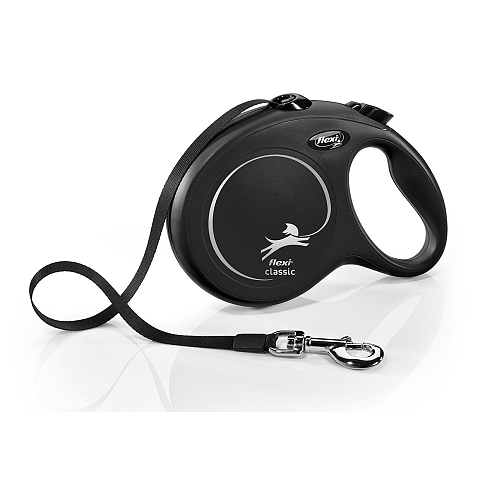 Flexi Classic L 8 m Schwarz Hund Rückziehbare Leine