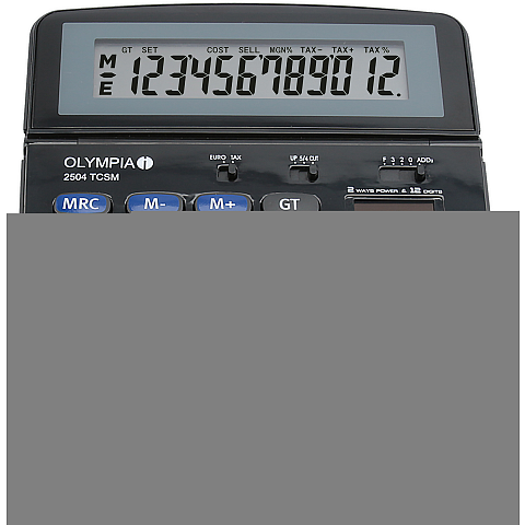 Olympia 2504 Taschenrechner Desktop Finanzrechner Schwarz, Blau, Grau