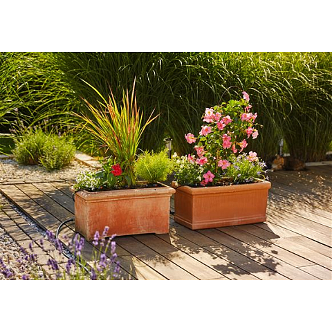 Gardena 13006-20 Selbstbewässernder Blumentopf Terrakotta Rechteck