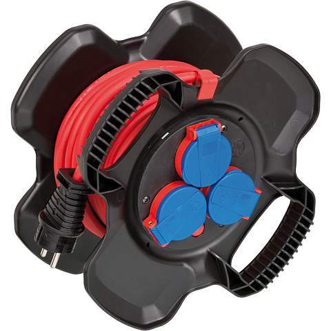 Brennenstuhl 1169710100 Verlängerungskabel 10 m 3 AC-Ausgänge Draußen Schwarz, Rot