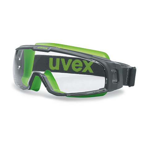 Uvex 9308245 Schutzbrille/Sicherheitsbrille Grau, Limette
