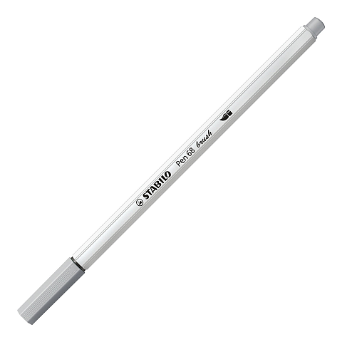 STABILO Pen 68 brush Filzstift Medium Grau 1 Stück(e)