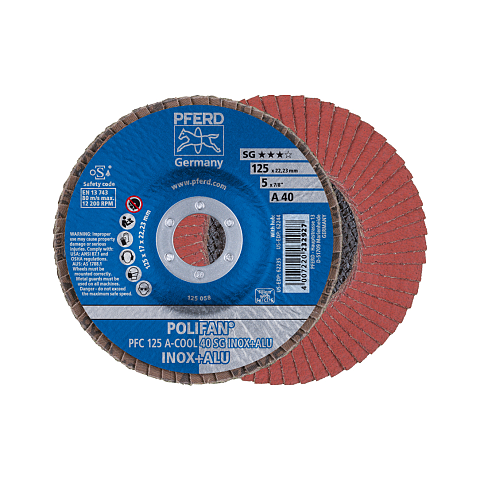 PFERD PFC 125 A-COOL 40 SG INOX+ALU Rotierendes Schleifwerkzeug Zubehör Metall
