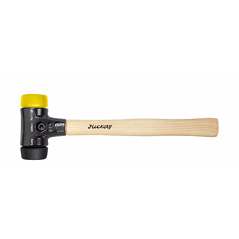 Wiha 26435 Hammer Rückschlagfreier Hammer Schwarz, Holz, Gelb