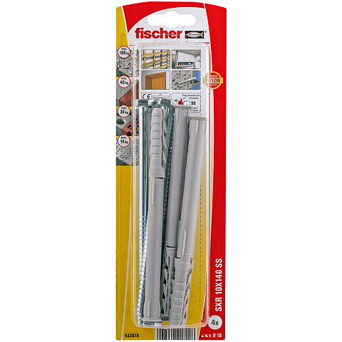 Fischer 532679 Schraubanker/Dübel 4 Stück(e) Schrauben- & Dübelsatz 140 mm