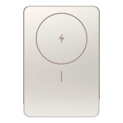 Xiaomi Super Slim Magnetic Power Bank 5000 Lithium-Ion (Li-Ion) 5000 mAh Kabelloses Aufladen Sand