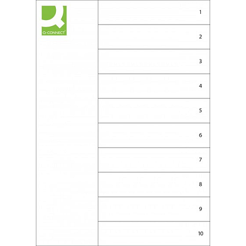 Connect KF01825 Trennblatt Polypropylen (PP) Grau 10 Stück(e)