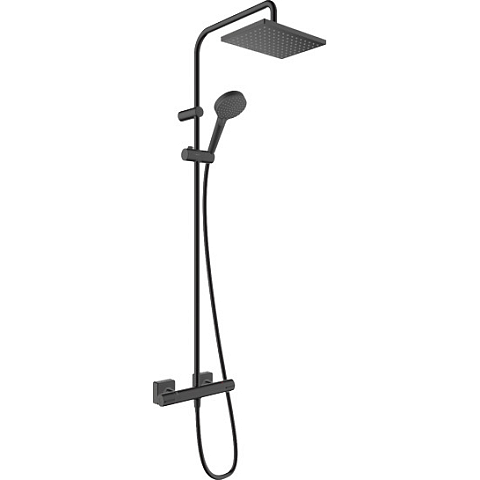 Hansgrohe Showerpipe 230 Duschsystem 2 Kopf/Köpfe Wand Schwarz