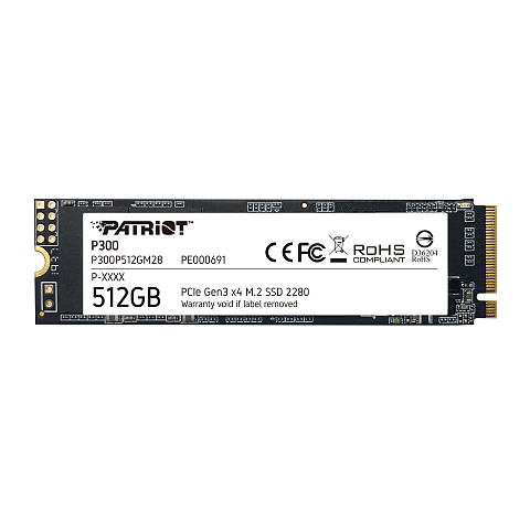 Patriot Memory P300P512GM28 Internes Solid State Drive 512 GB M.2 PCI Express NVMe