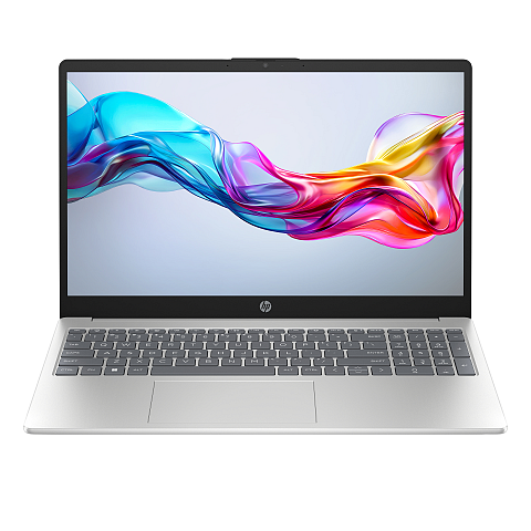 HP 15-fd0511ng Intel® N N100 Laptop 39,6 cm (15.6") Full HD 4 GB DDR4-SDRAM 128 GB UFS Wi-Fi 6 (802.11ax) Windows 11 Home in S mode Silber