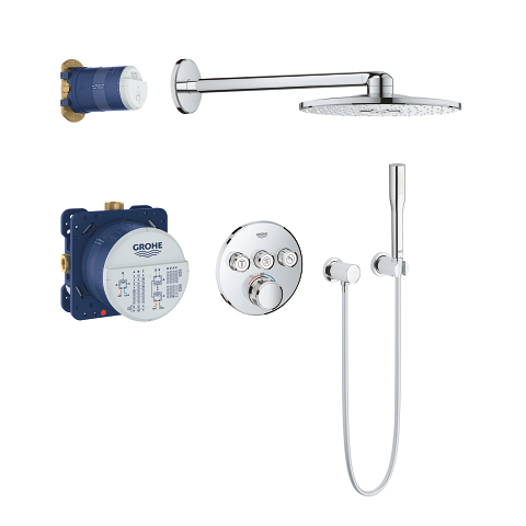 GROHE 34705000 Duschsystem 2 Kopf/Köpfe Wand Chrom