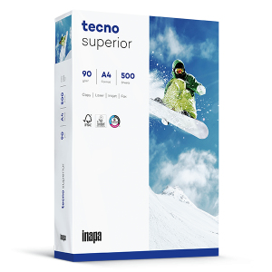 inapa-tecno tecno Superior 90g 210x297 R Druckerpapier A4 (210x297 mm) 500 Blätter Weiß