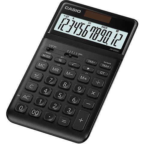 Casio JW-200SC-BK Taschenrechner Desktop Einfacher Taschenrechner Schwarz