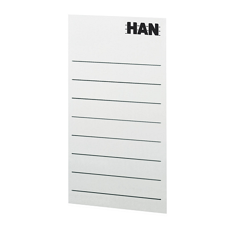 HAN 94100 selbstklebendes Etikett Rechteck Entfernbar Grau 8 Stück(e)