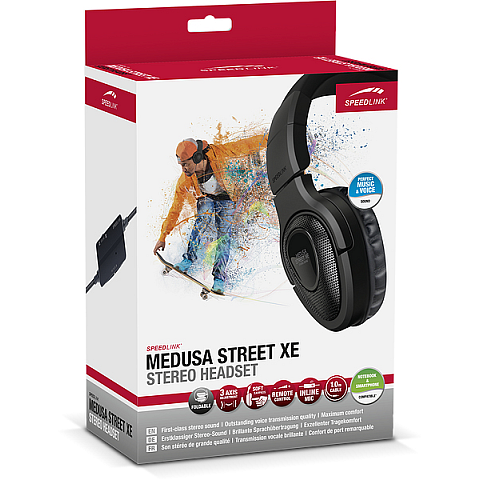 SPEEDLINK MEDUSA STREET XE Kopfhörer Kabelgebunden Kopfband Anrufe/Musik Schwarz