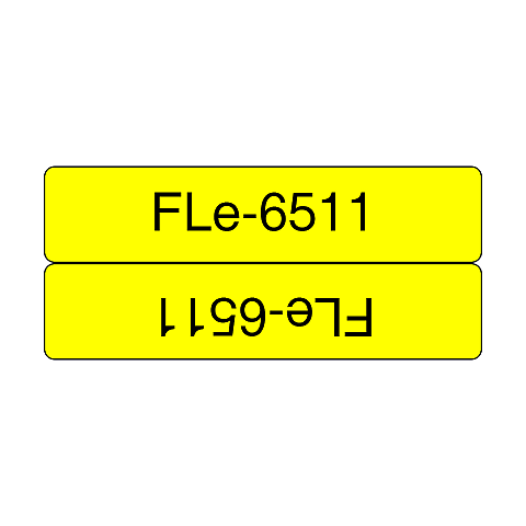 Brother FLE-6511 Etiketten erstellendes Band Schwarz auf gelb