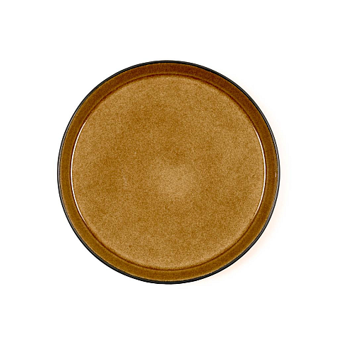 BITZ 821400 Teller Essteller Rund Steingut Beige, Schwarz 1 Stück(e)