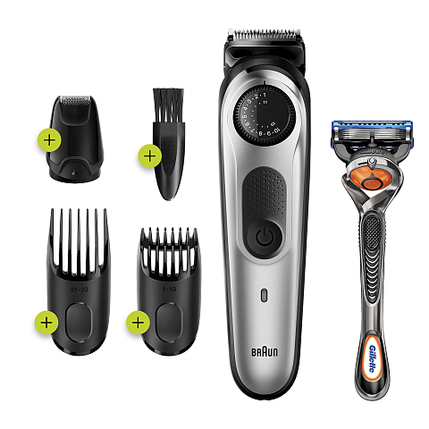 Braun 81705173 Barttrimmer Wechselstrom/Batterie 39 2 cm Schwarz, Silber