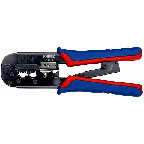 Knipex 97 51 10 Crimpwerkzeug Schwarz, Blau, Rot