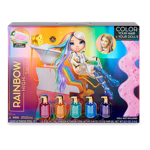 Rainbow High Salon Playset Puppen-Haarstyling-Set