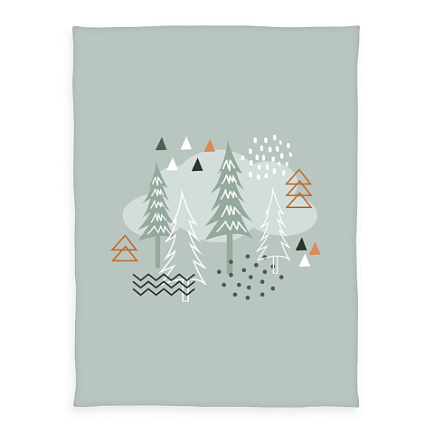 HERDING Nordic Forest Überwurfdecke 75 x 100 cm Polyester Grün