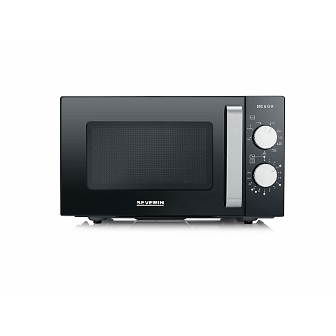 Severin MW 7762 Mikrowelle Schwarz, Edelstahl Grill-Mikrowelle Arbeitsplatte 20 l 800 W
