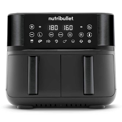 NutriBullet Air Fryer Double Bac Doppel 8 l Eigenständig 2850 W Heißluftfritteuse Schwarz