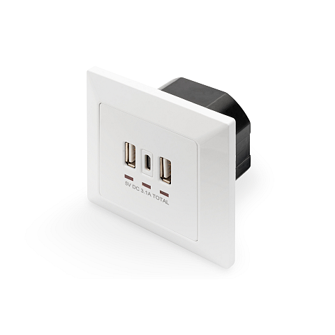 Digitus Steckdose mit USB A & USB-C™ Ports, Unterputz-Montage