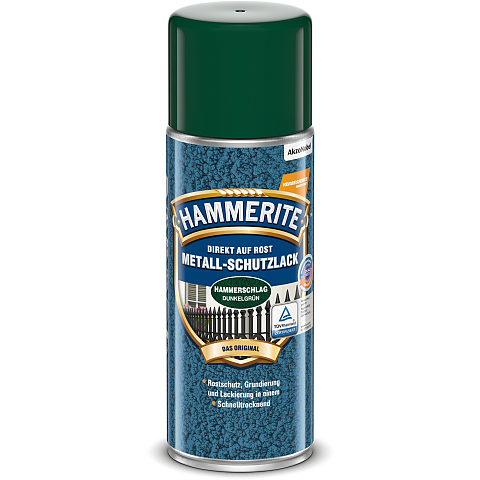 Hammerite Metall-Schutzlack Hammerschlag (Aerosol) Dunkelgruen 0,4 l