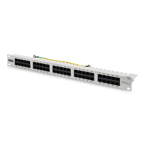 Digitus CAT 3 ISDN Patch Panel, ungeschirmt, grau