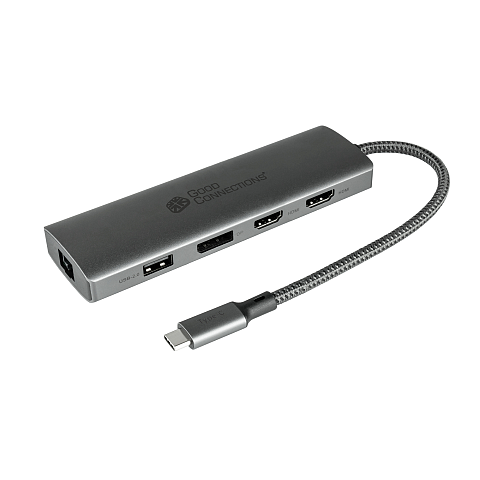 Alcasa HUB-C001A Schnittstellen-Hub USB Typ-C 5000 Mbit/s Anthrazit