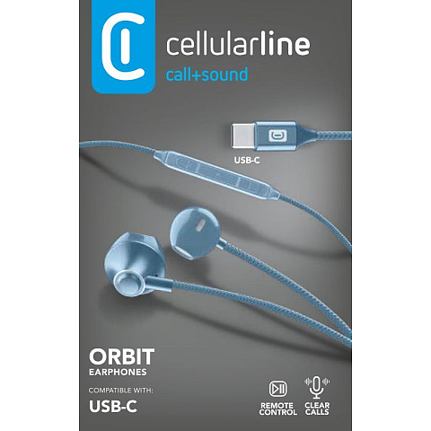 Cellularline ORBIT Stereo-Kapsel-Headset mit Mikrofon und Fernbedienung