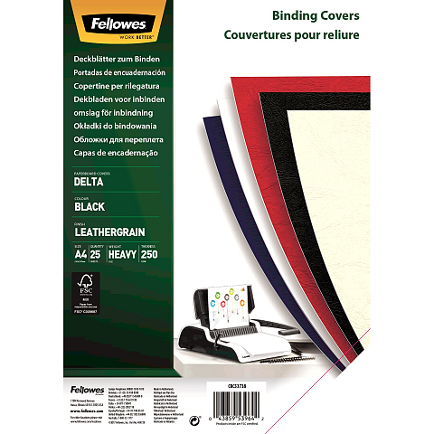 Fellowes 5373802 Umschlag A4 Papier Schwarz 25 Stück(e)