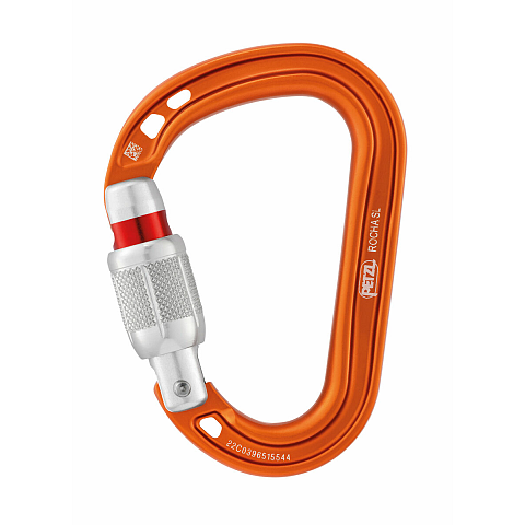 Petzl Rocha Verschlusskarabiner D-förmig Aluminium Orange 1 Stück(e)