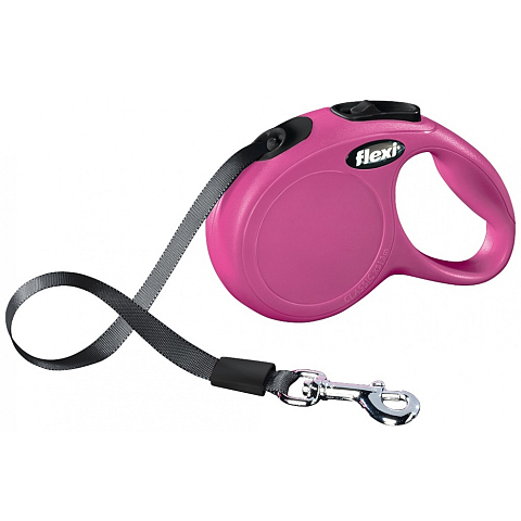 Flexi New CLASSIC 3 m Pink Hund Rückziehbare Leine