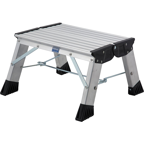 Krause 130327 Tritthocker Aluminium Aluminium, Schwarz