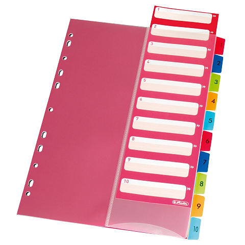 Herlitz 10913929 Tab-Register Gemischte Farben