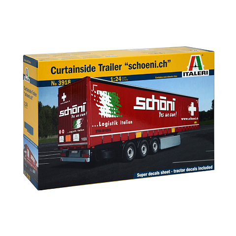 Italeri CURTAINSIDE TRAILER "Schoeni.ch" LKW-/Anhänger-Modell Montagesatz 1:24