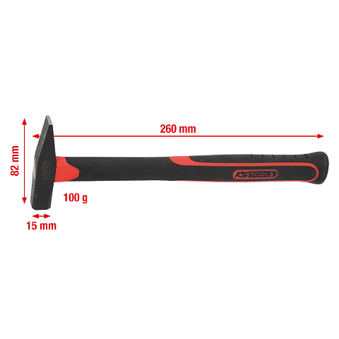 KS Tools 142.1311 Hammer Kreuzschlaghammer Schwarz